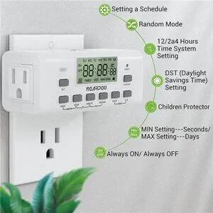 Dual Control Timer Other | 2 Pack Digital Timer For Lamp With Dual Outlets Programmable ...